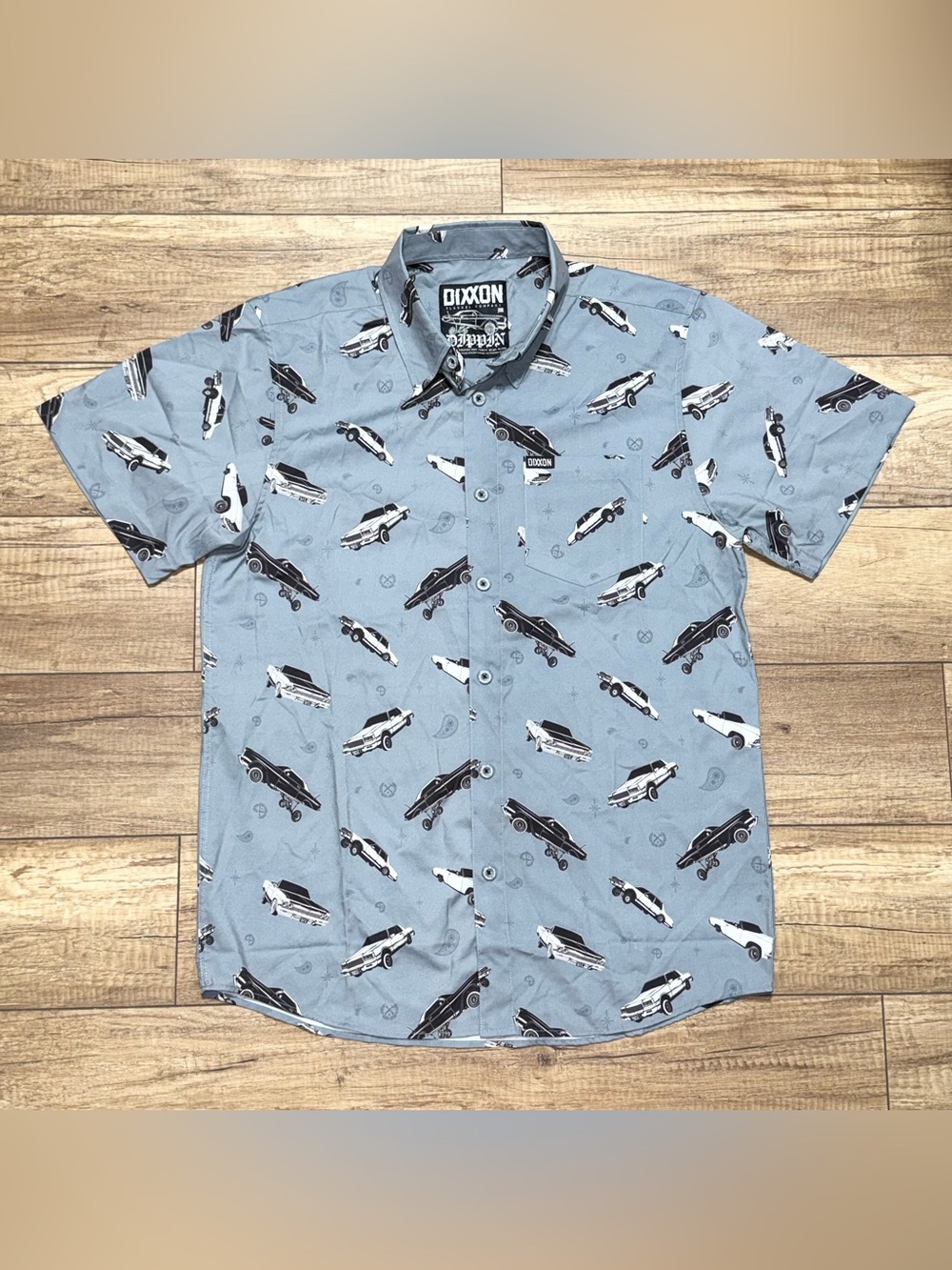 Dixxon Flannel Co Dippin All Over Print Lowrider Vintage Car Party Shirt Mens M